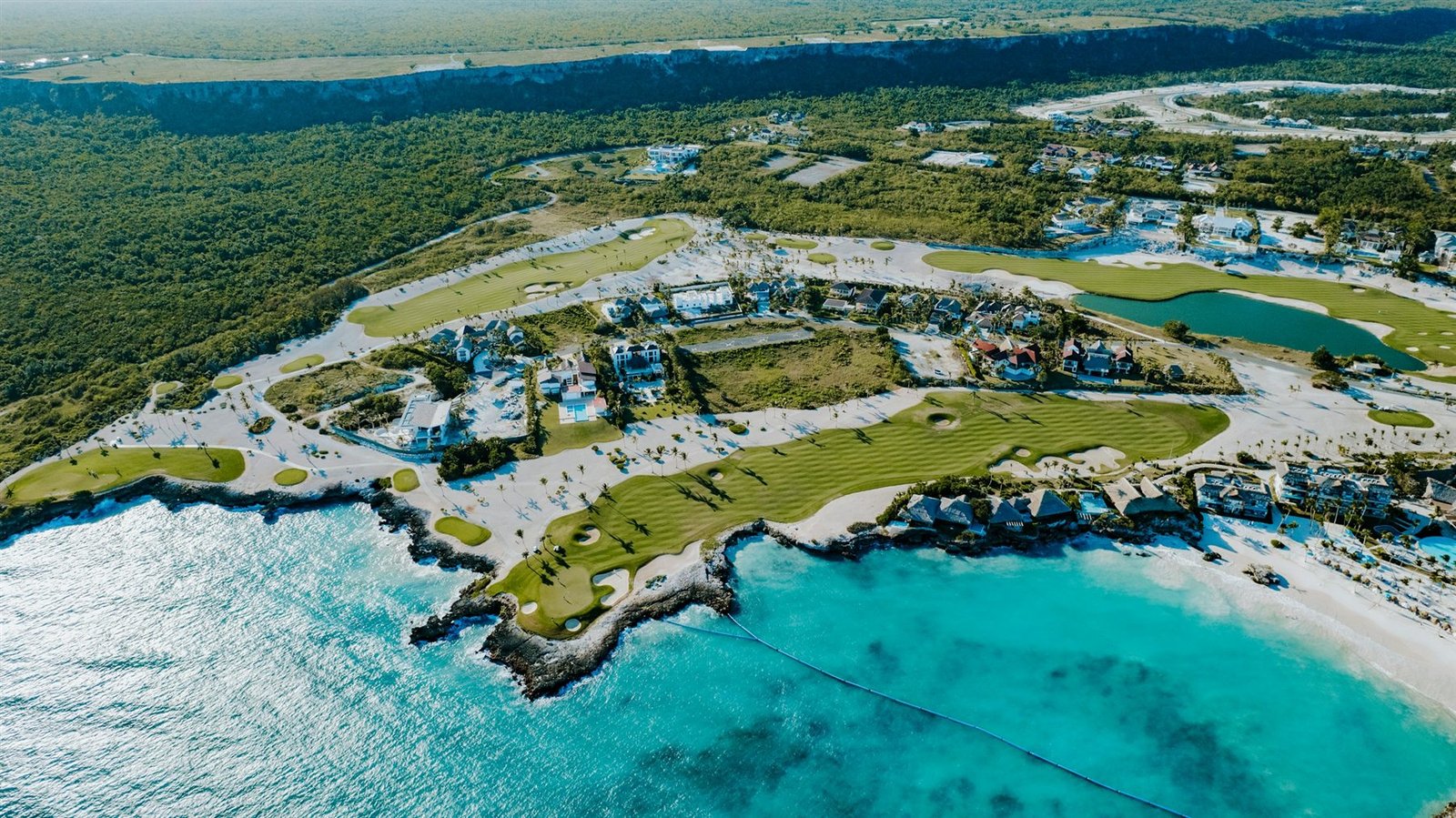 Coastline and villas in Cap Cana, Dominican Republic